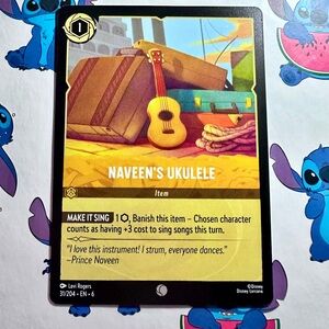 naveen’s ukulele 31/204 [princess & the frog] - common — lorcana: azurite sea